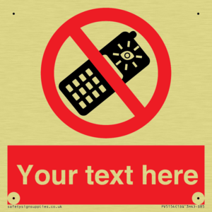 Custom No camera phones Sign